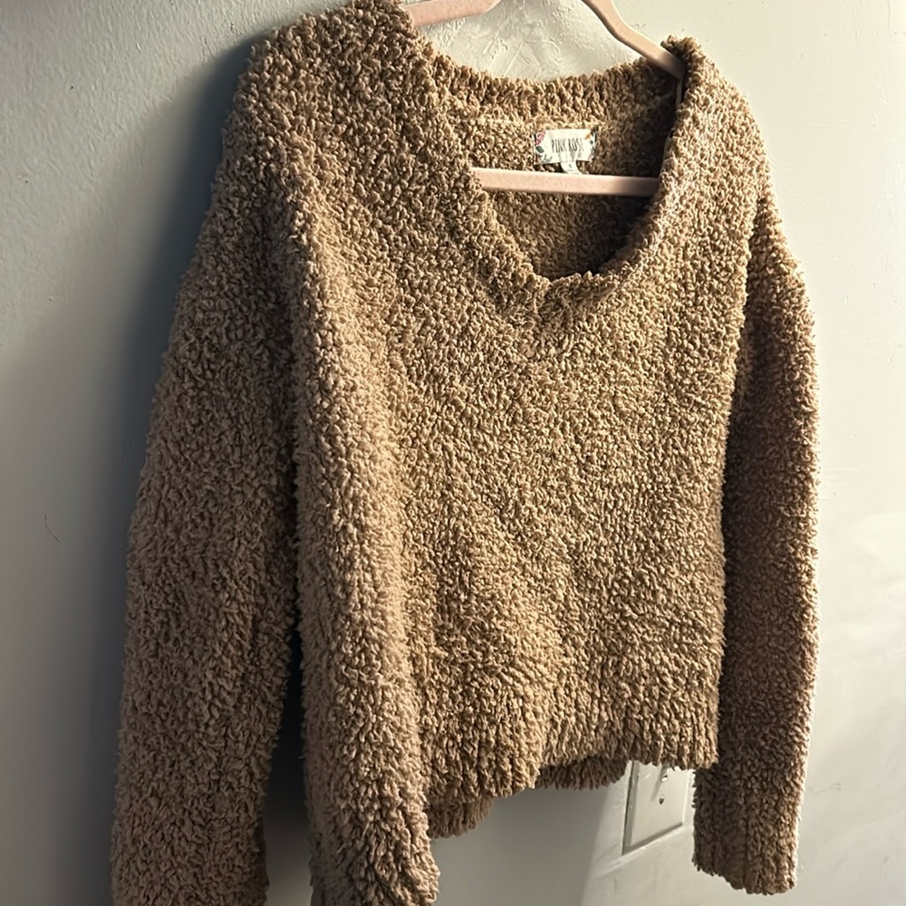 Pink rose sweater shirt